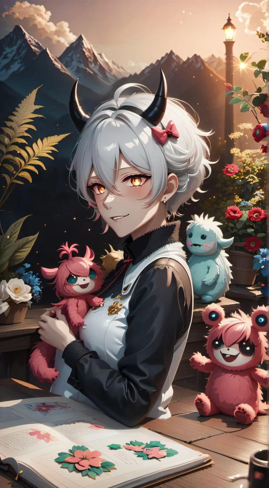 ai character: moon  background