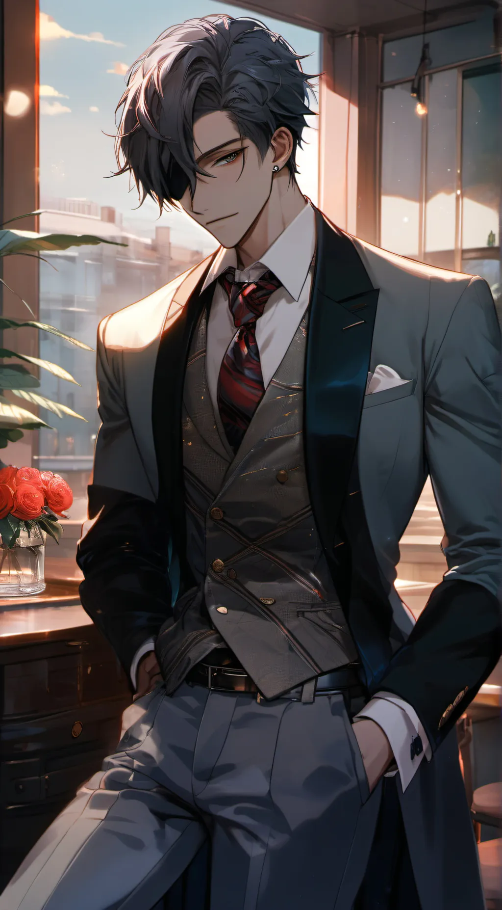 ai character: 🥀◦•●◉✿Liam✿◉●•◦🥀 background