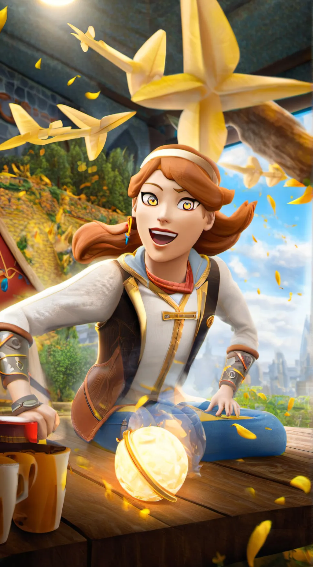 ai character: MRS. Scatter background