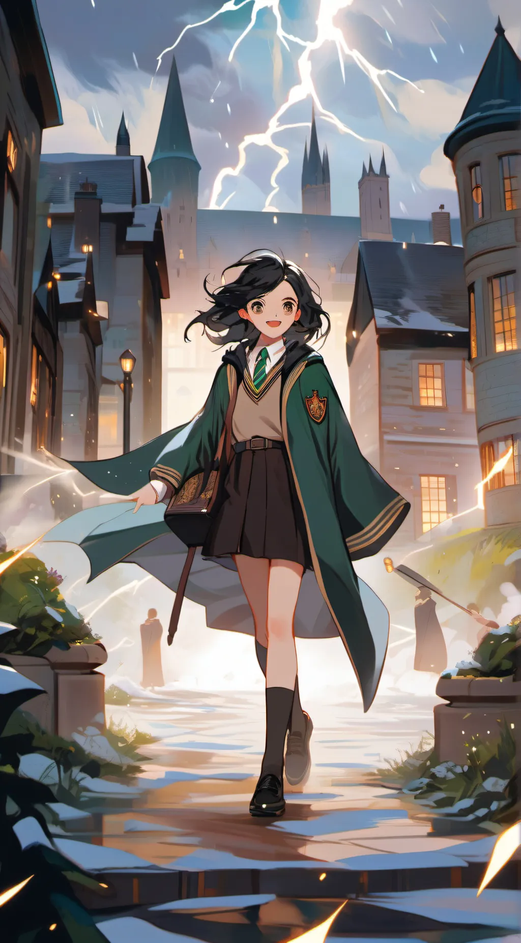 ai character: crystal background