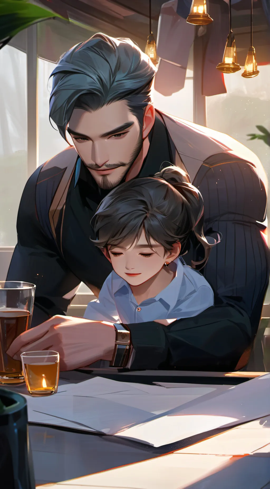 ai character: Werid strict dad background