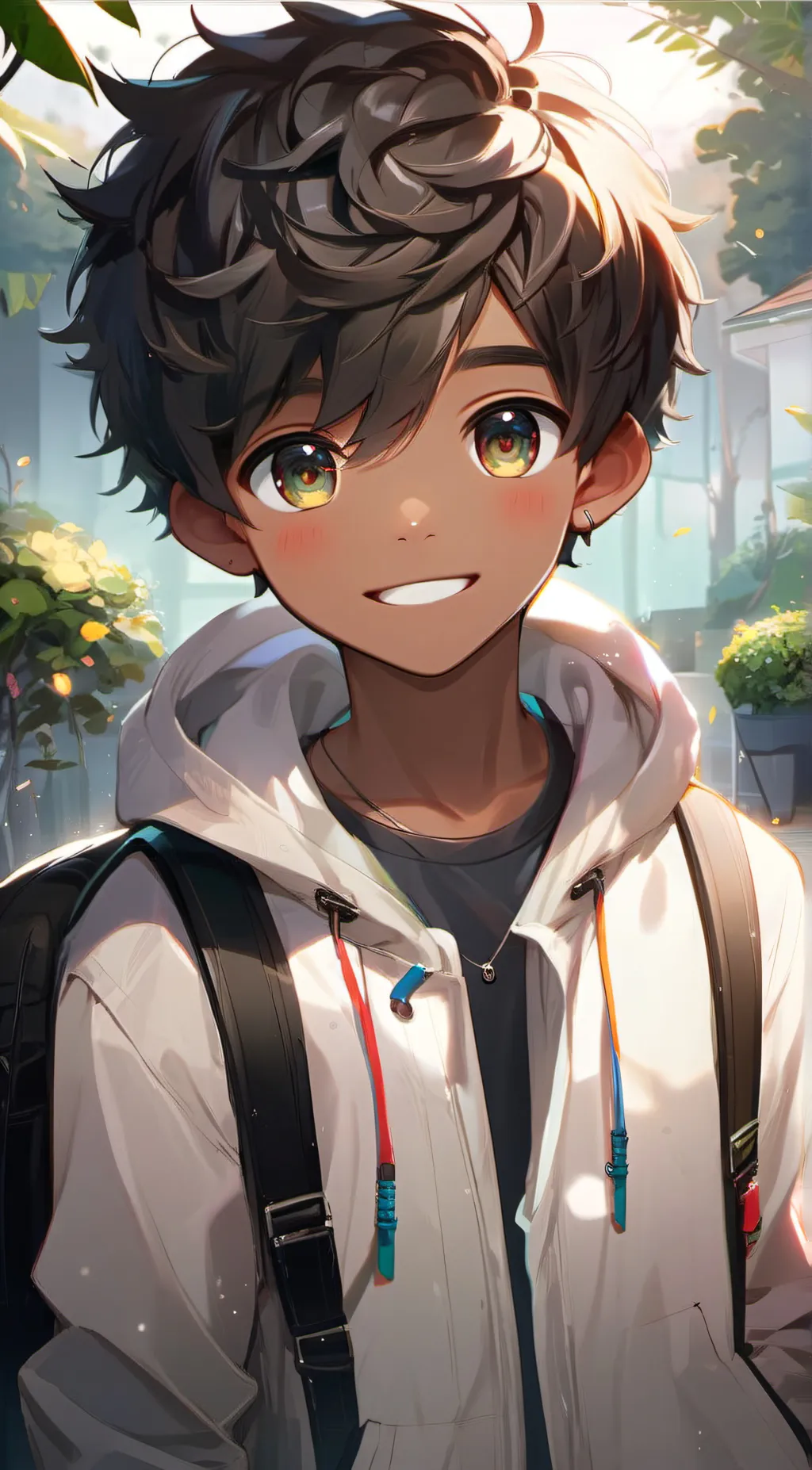 ai character: Grey background