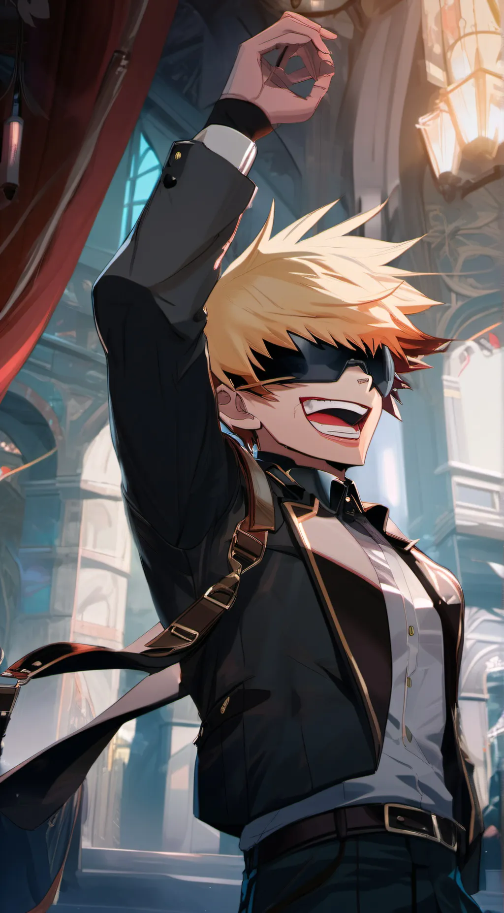 ai character: bakugou😑😐 background