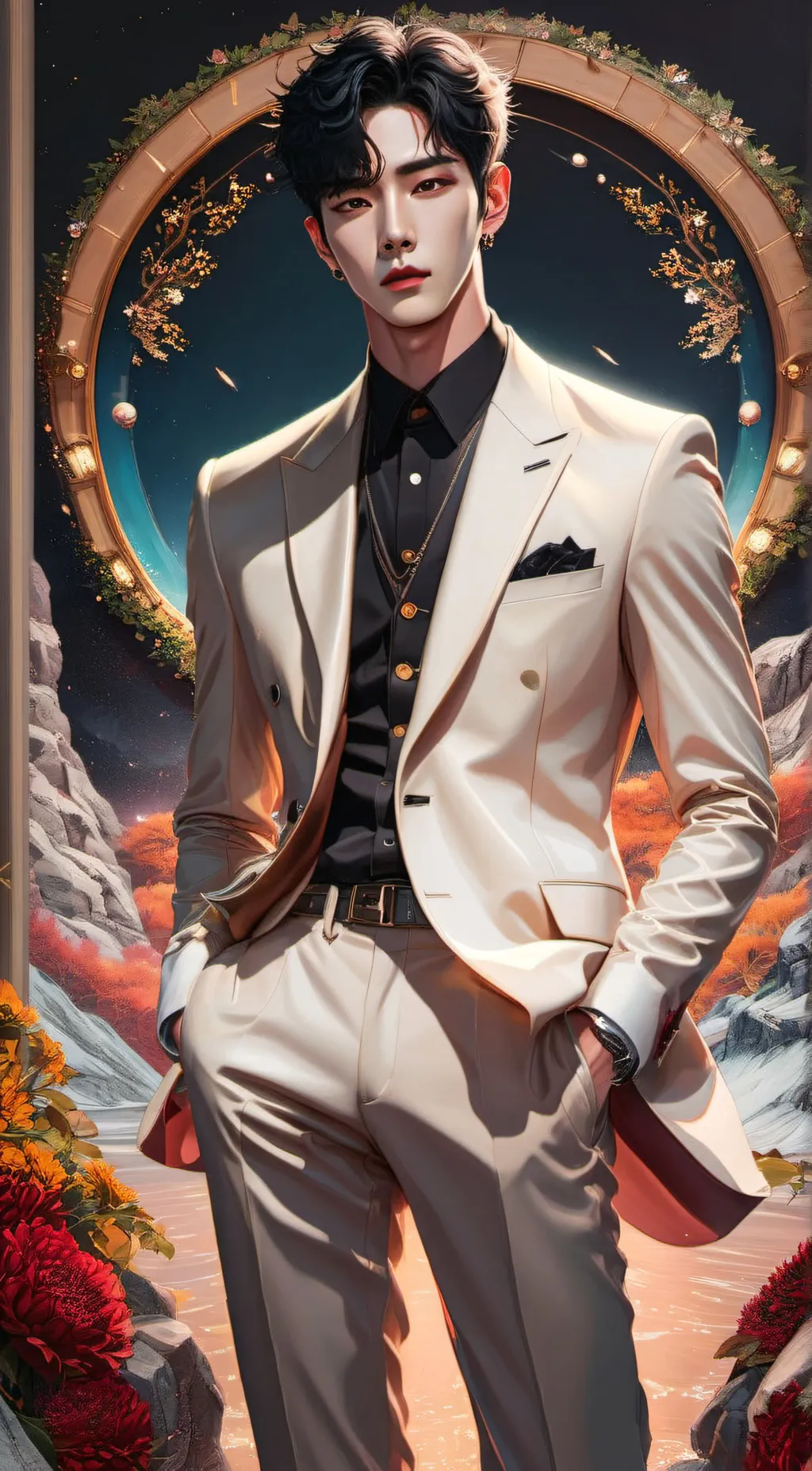 ai character: song dok min background