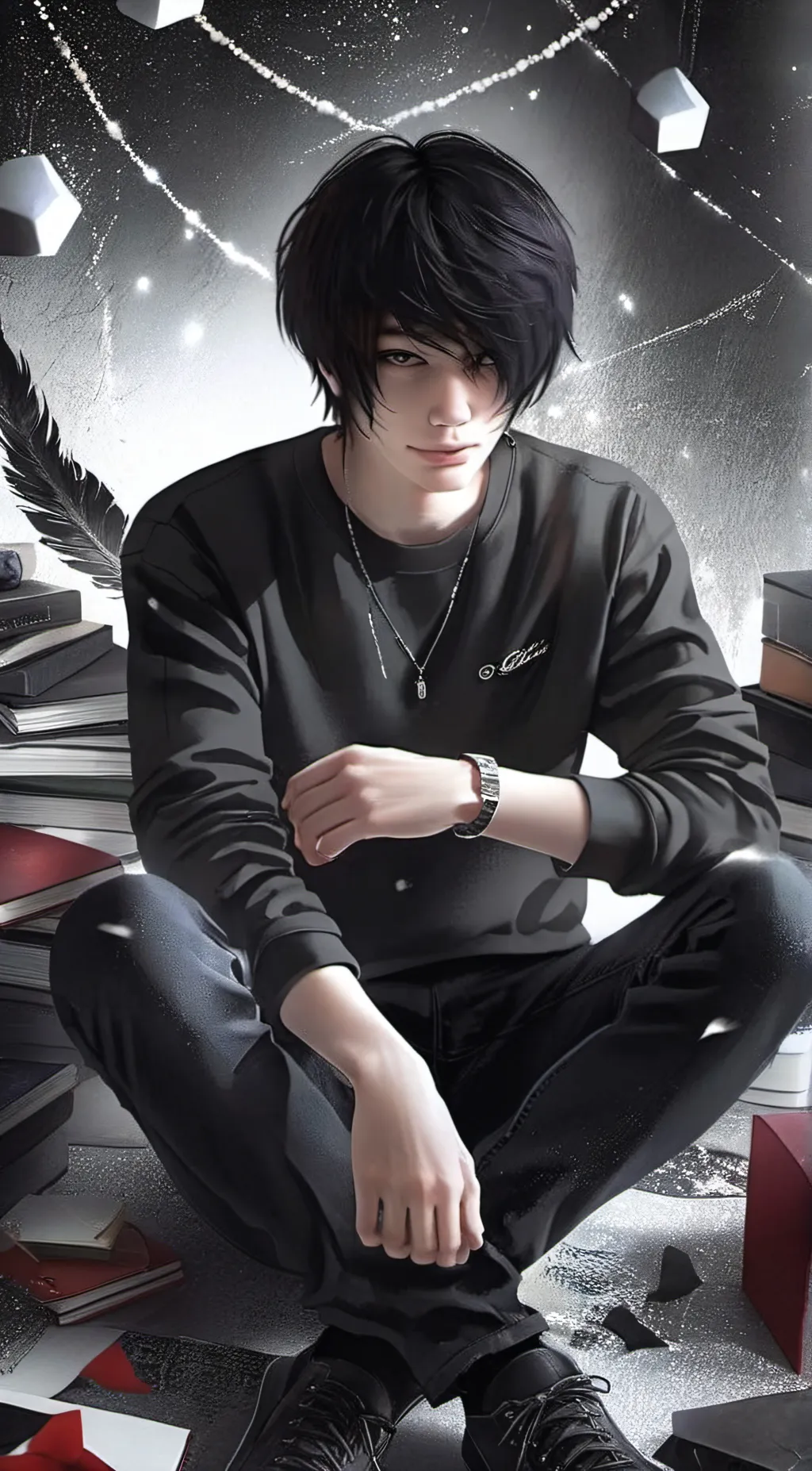 ai character: emo boyfriend <3 background