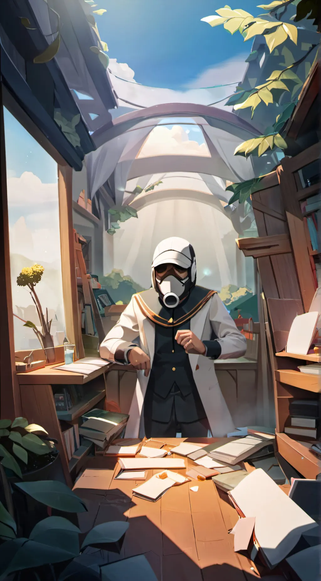 ai character: scp guard  background