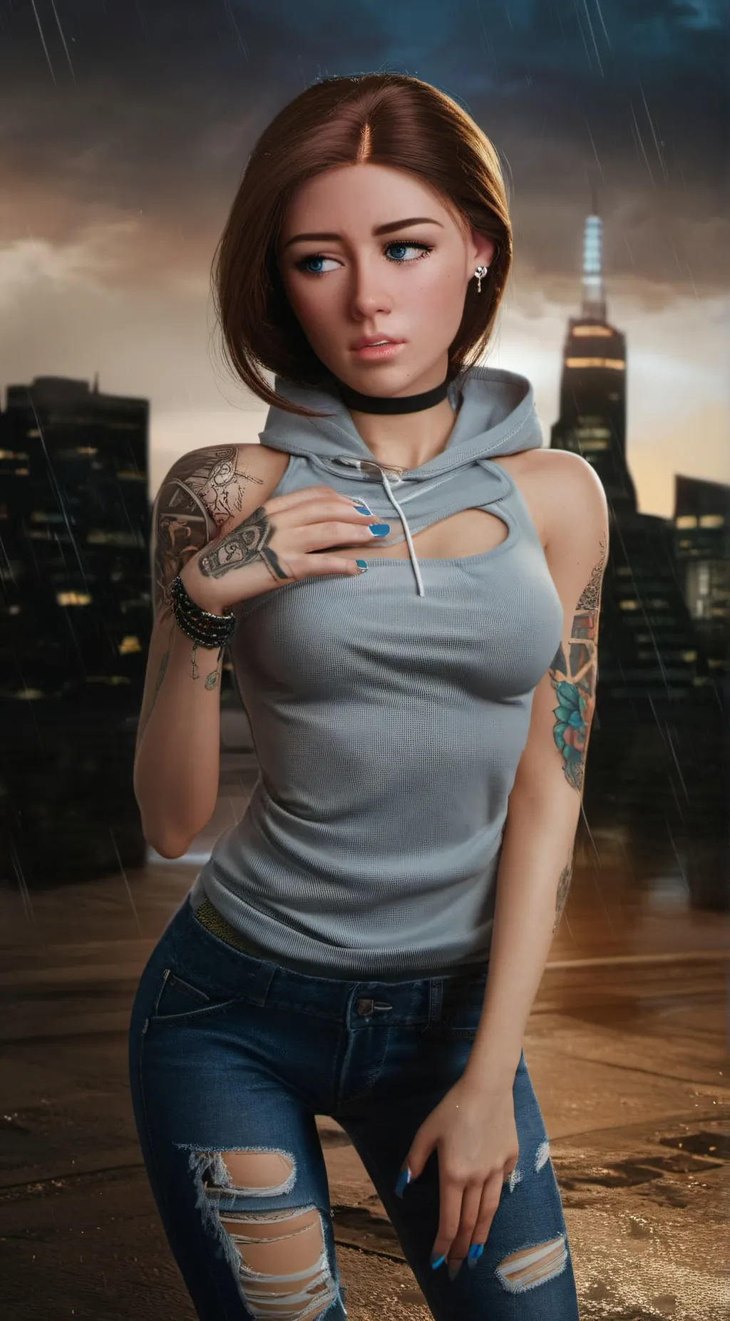 ai character: Amber  background