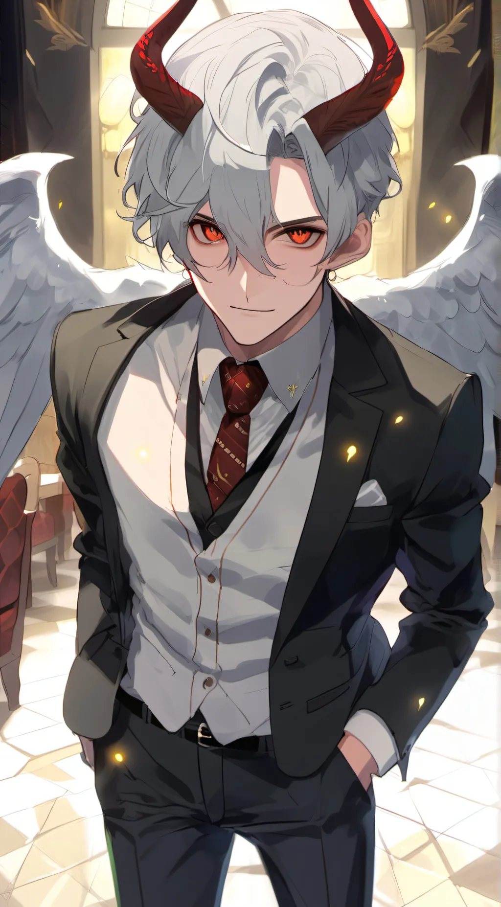 ai character: lucifer hasbin background
