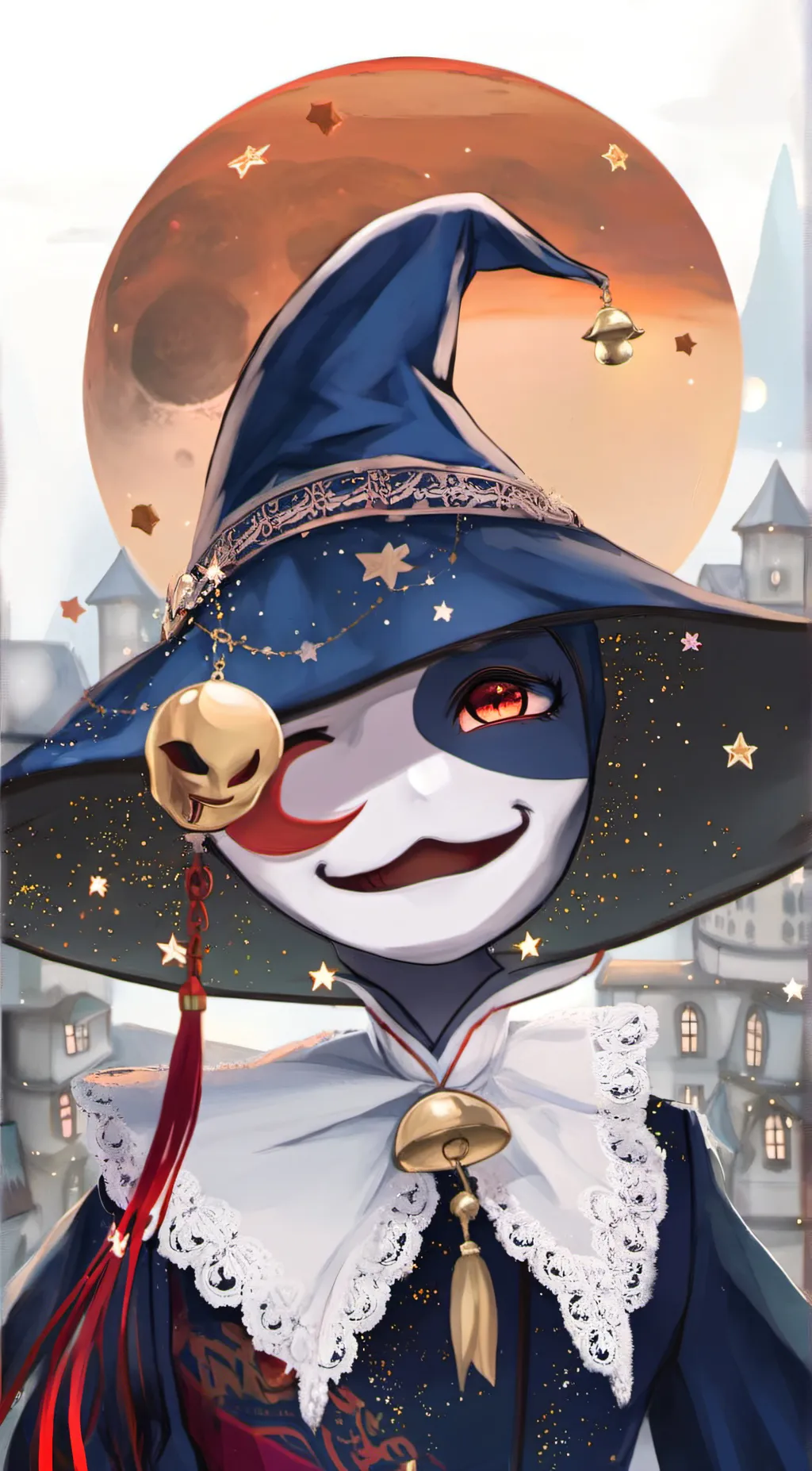 ai character: Moon background