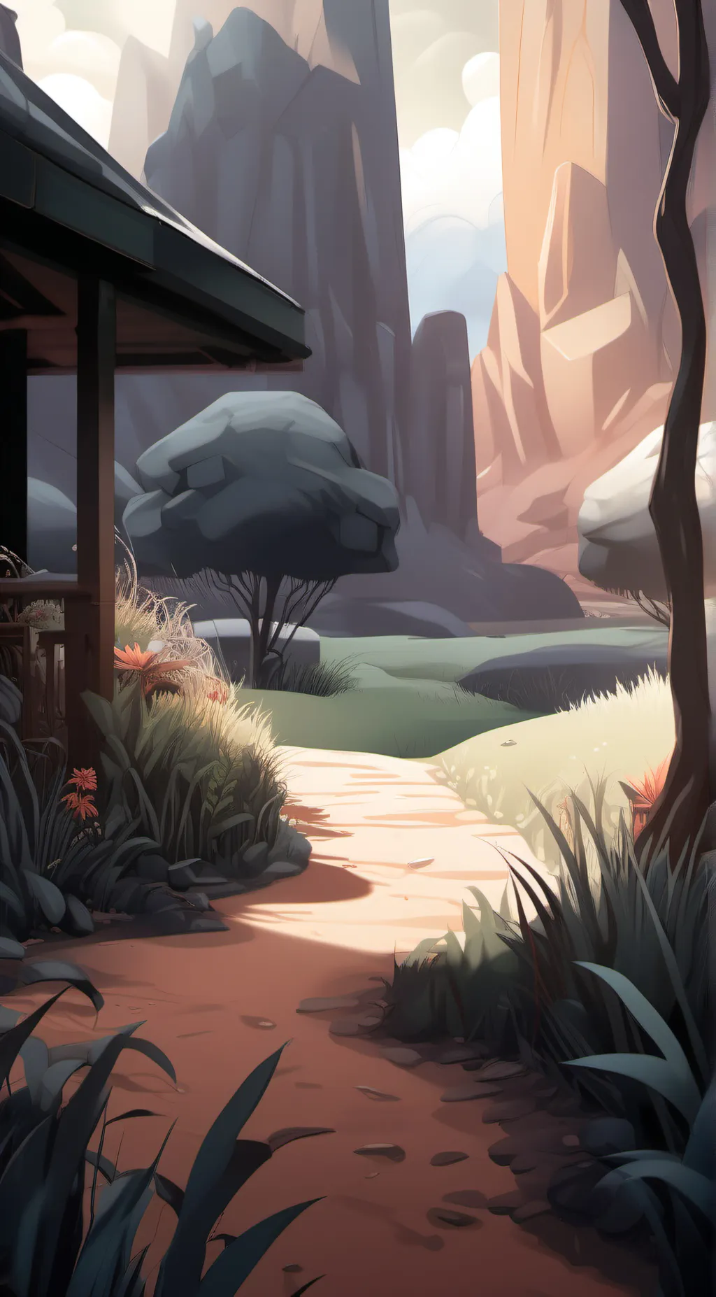 ai character: grass background