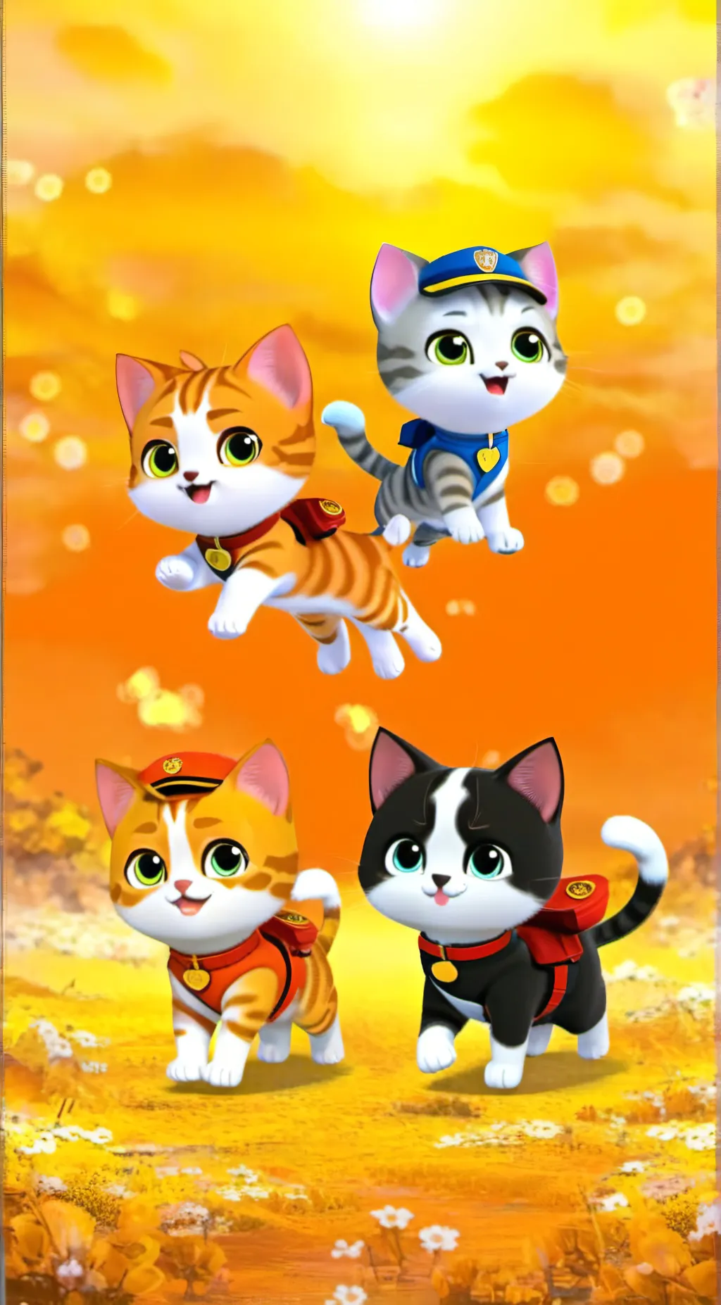 ai character: Cat Pack background