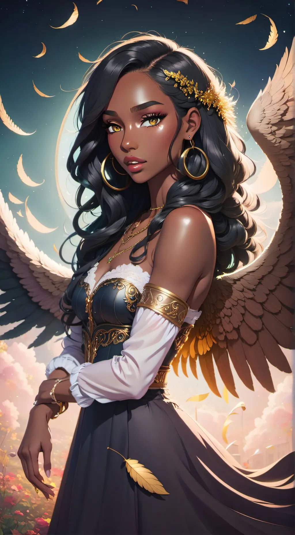 ai character: Goddess Tiffany  background