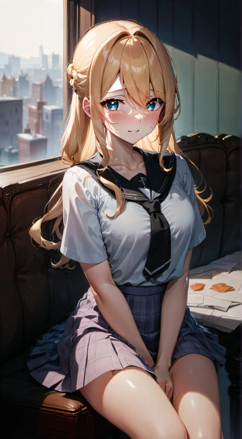 ai character: Amber background