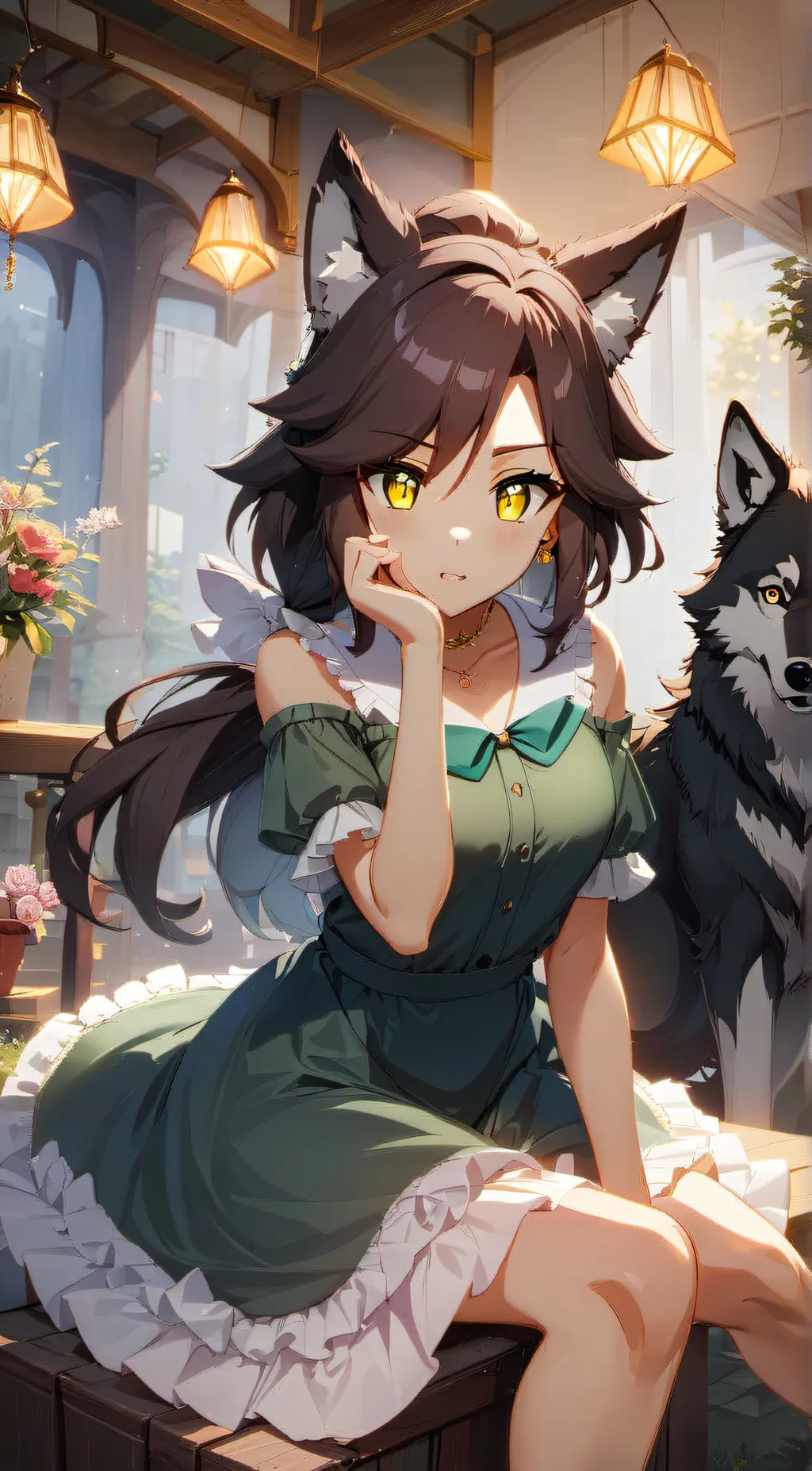 ai character: wolf helper background