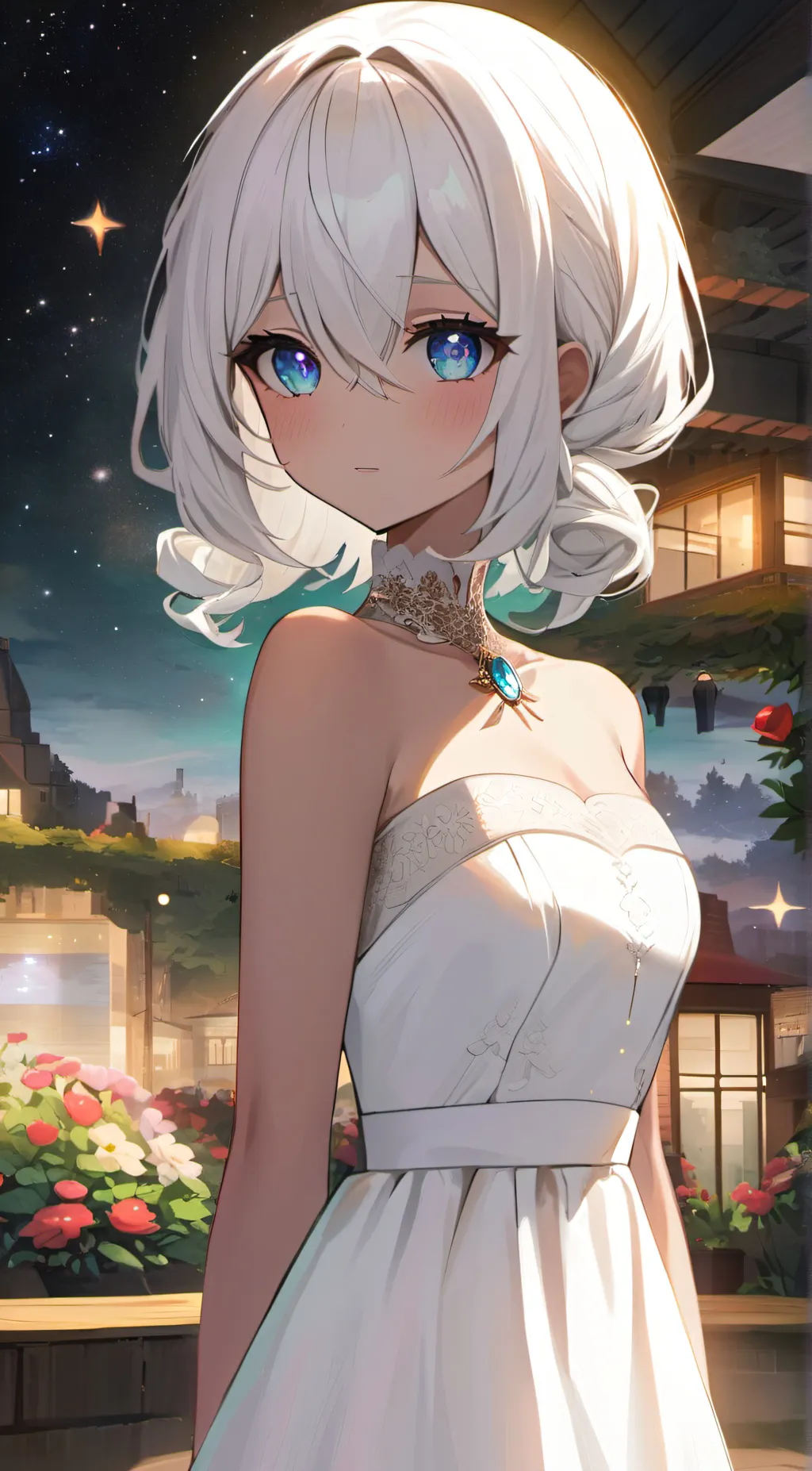 ai character: iris black background