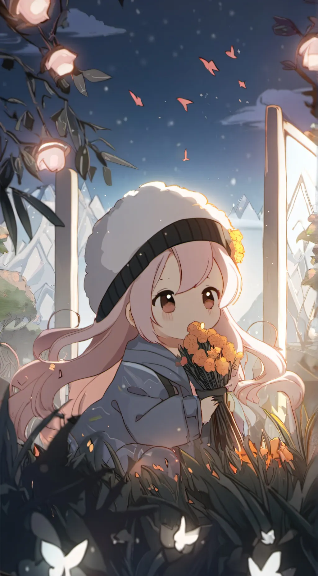 ai character: Lavender  background