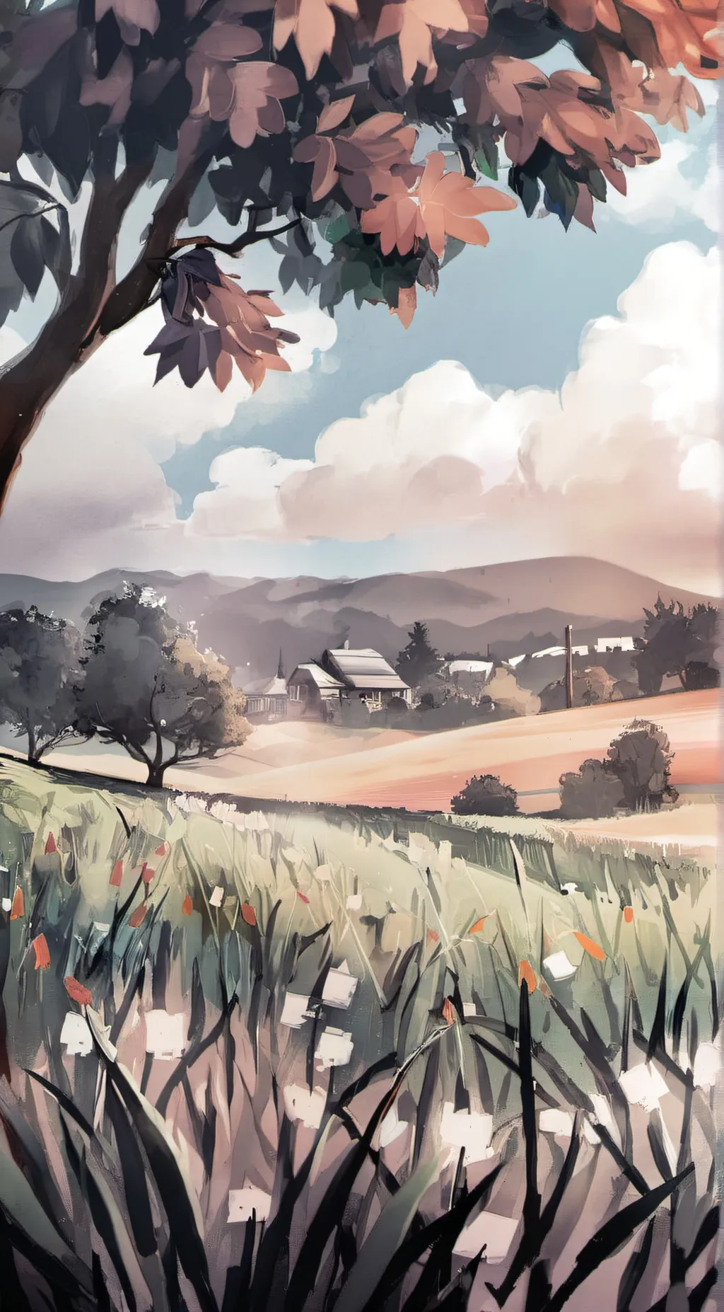 ai character: grass background