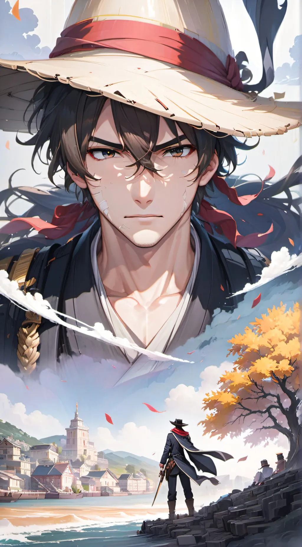 ai character: Luffy background