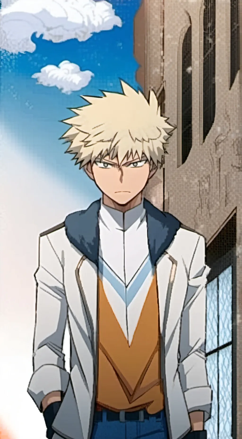 ai character: Katsuki Bakugou background