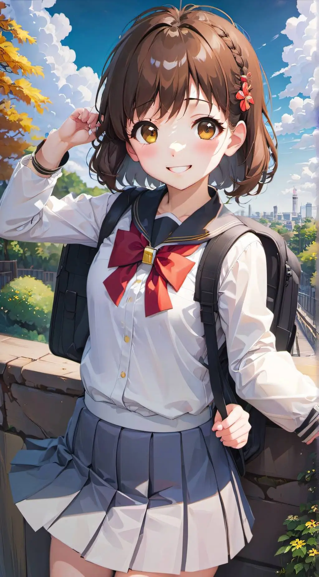 ai character: Violet background