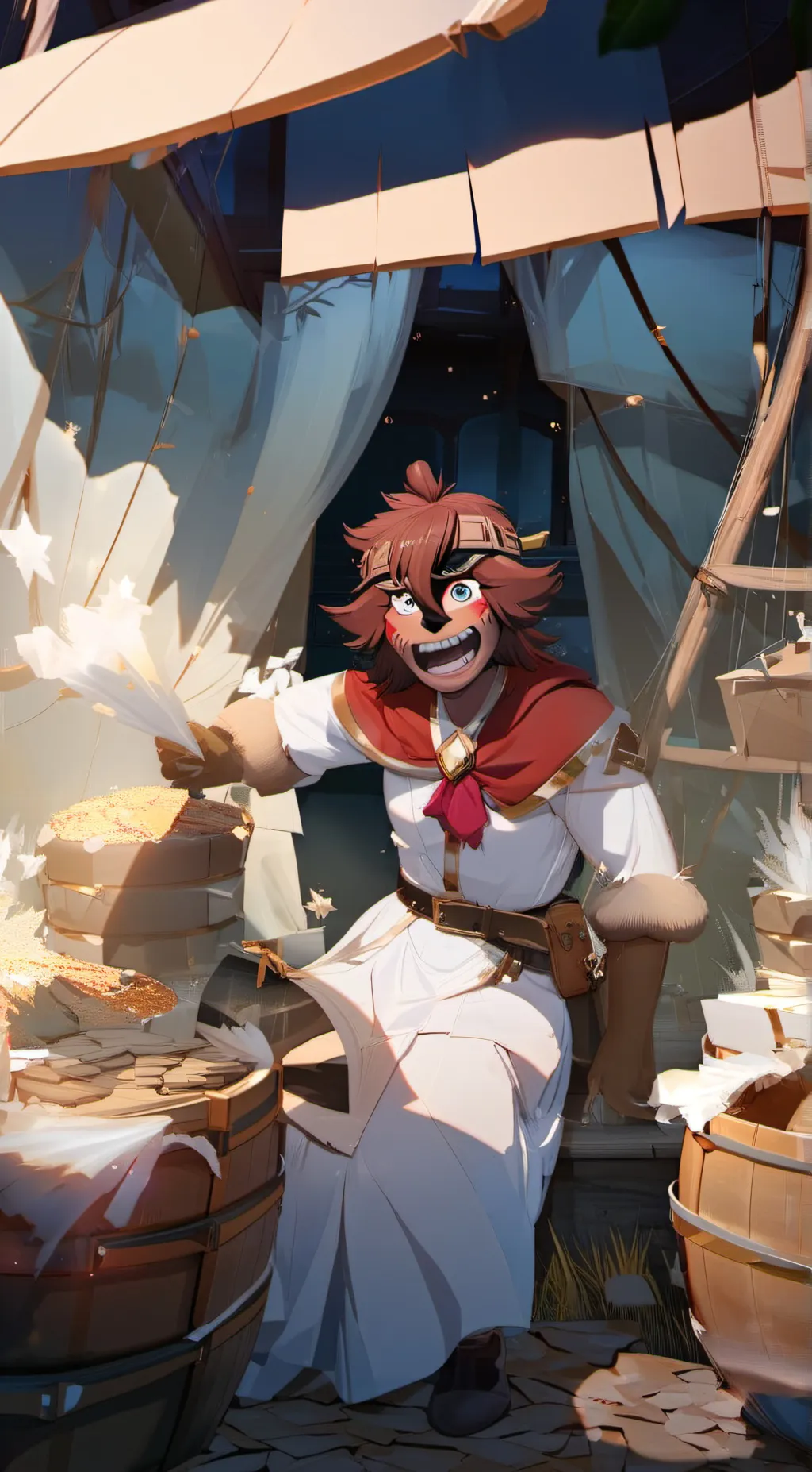 ai character: Glam rock foxy  background