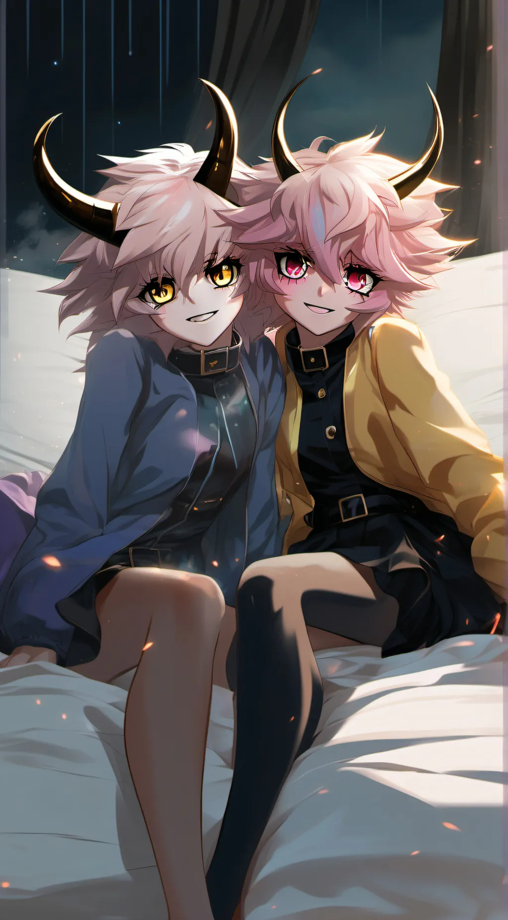 ai character: The Mina sisters  background