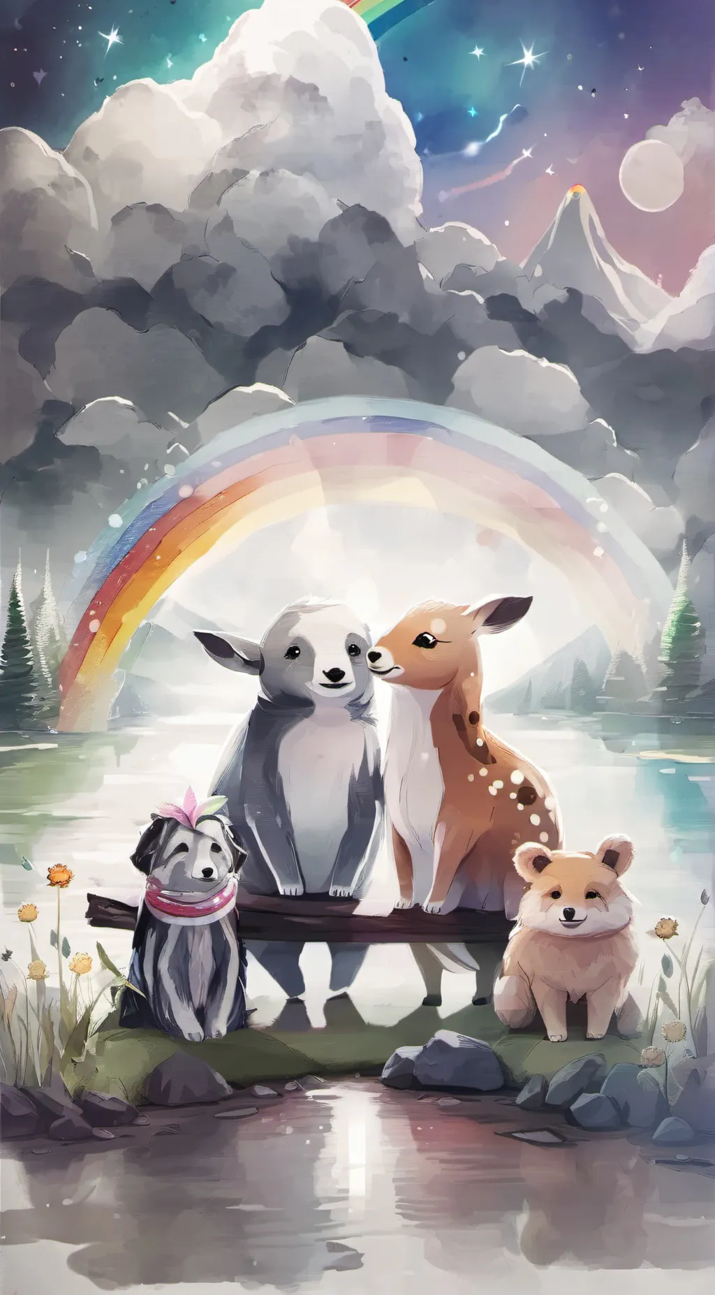 ai character: rainbow friends  background