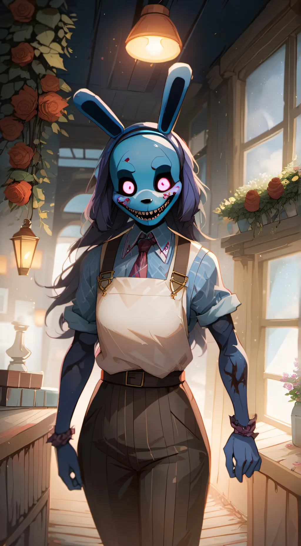 ai character: fnia nightmare Bon background