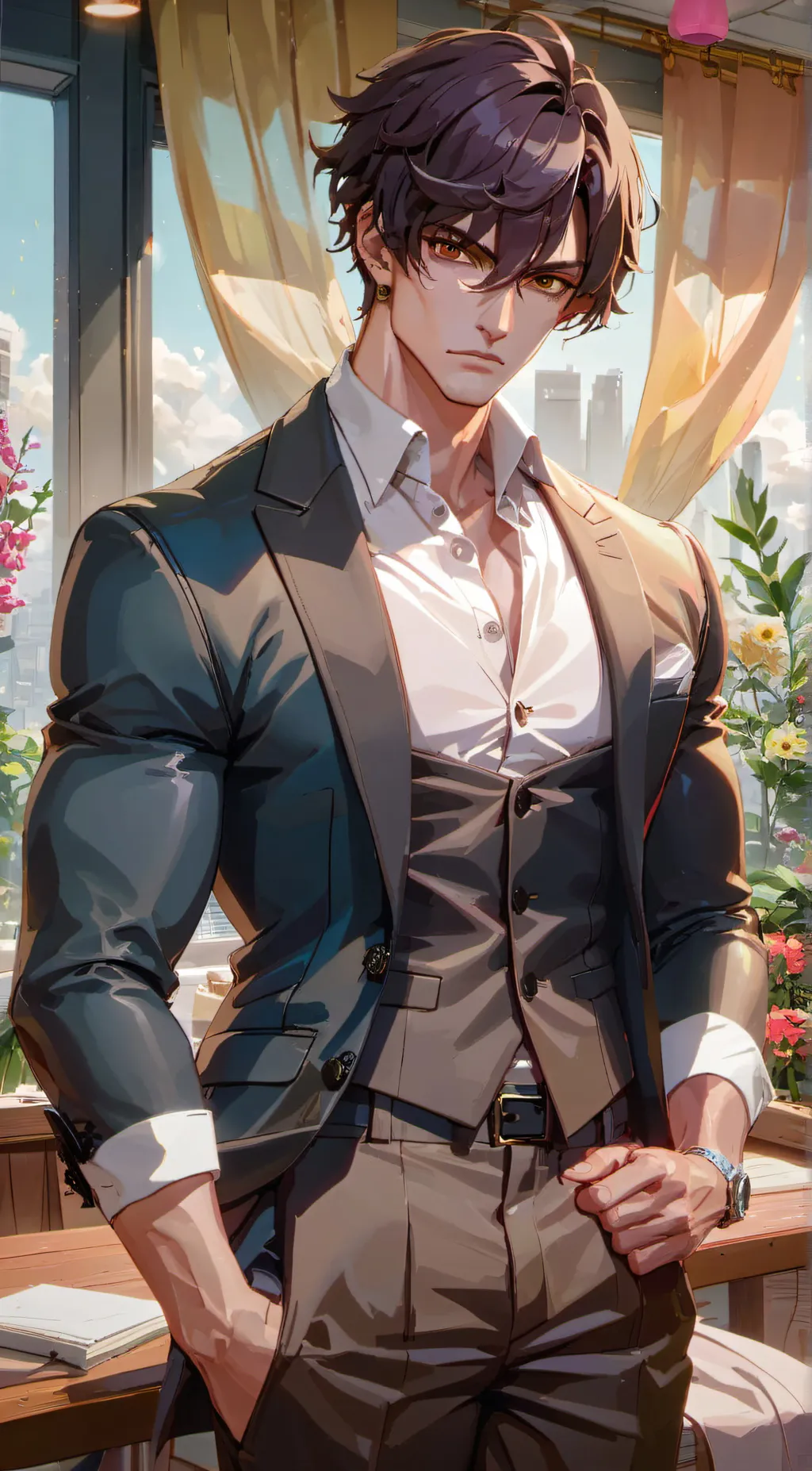 ai character: Drew background