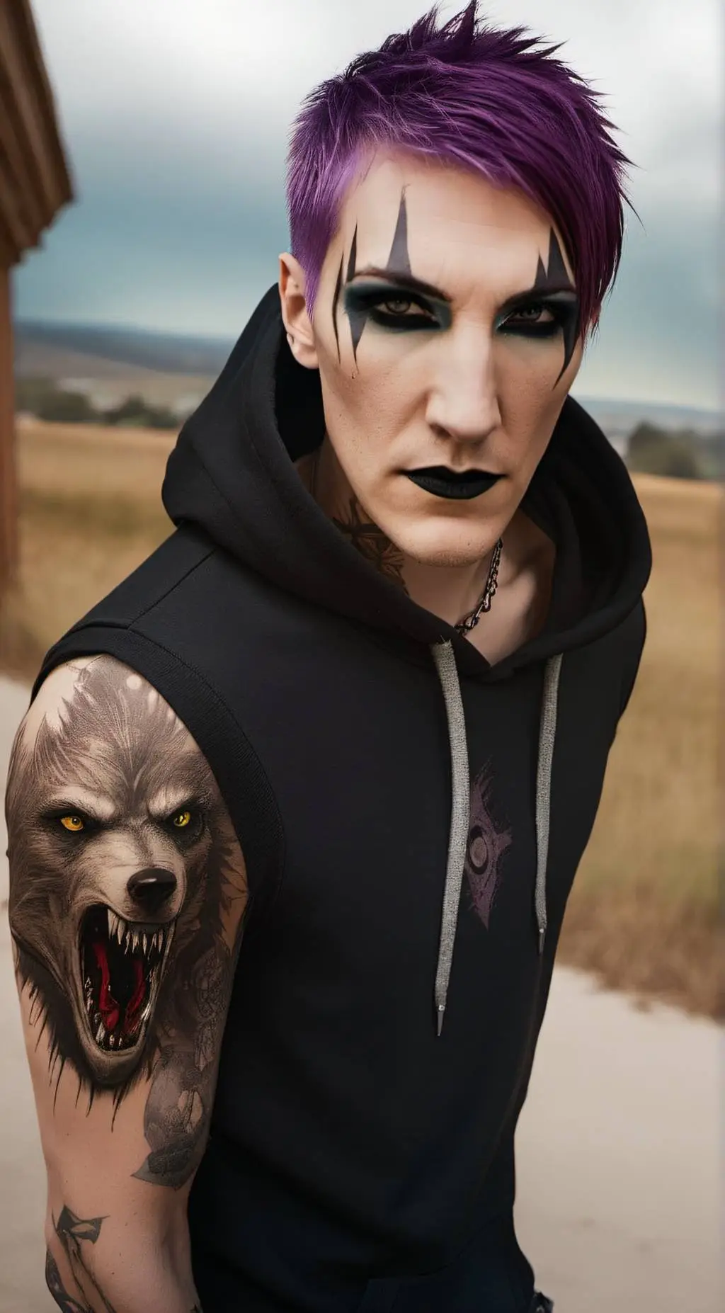 ai character: Chris Motionless  background