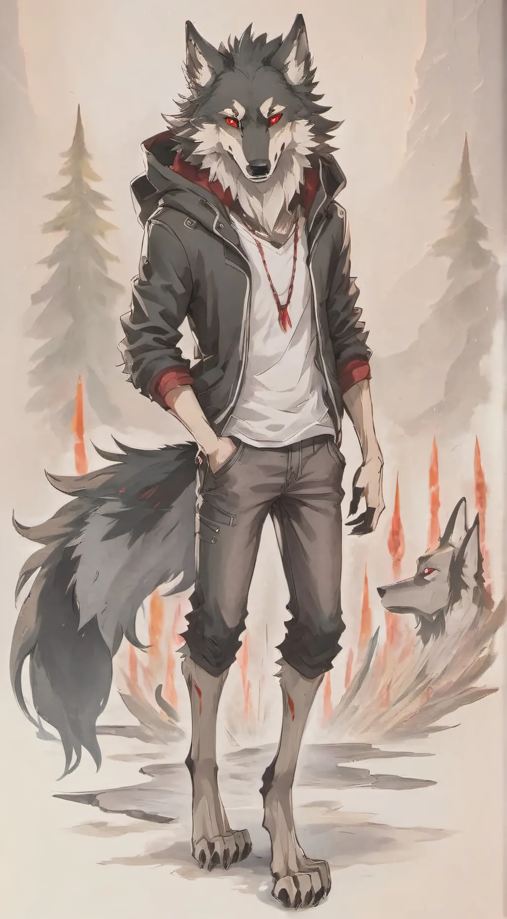 ai character: Bloody background