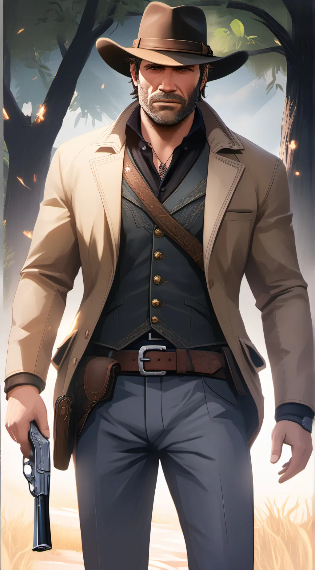 ai character: Arthur Morgan background