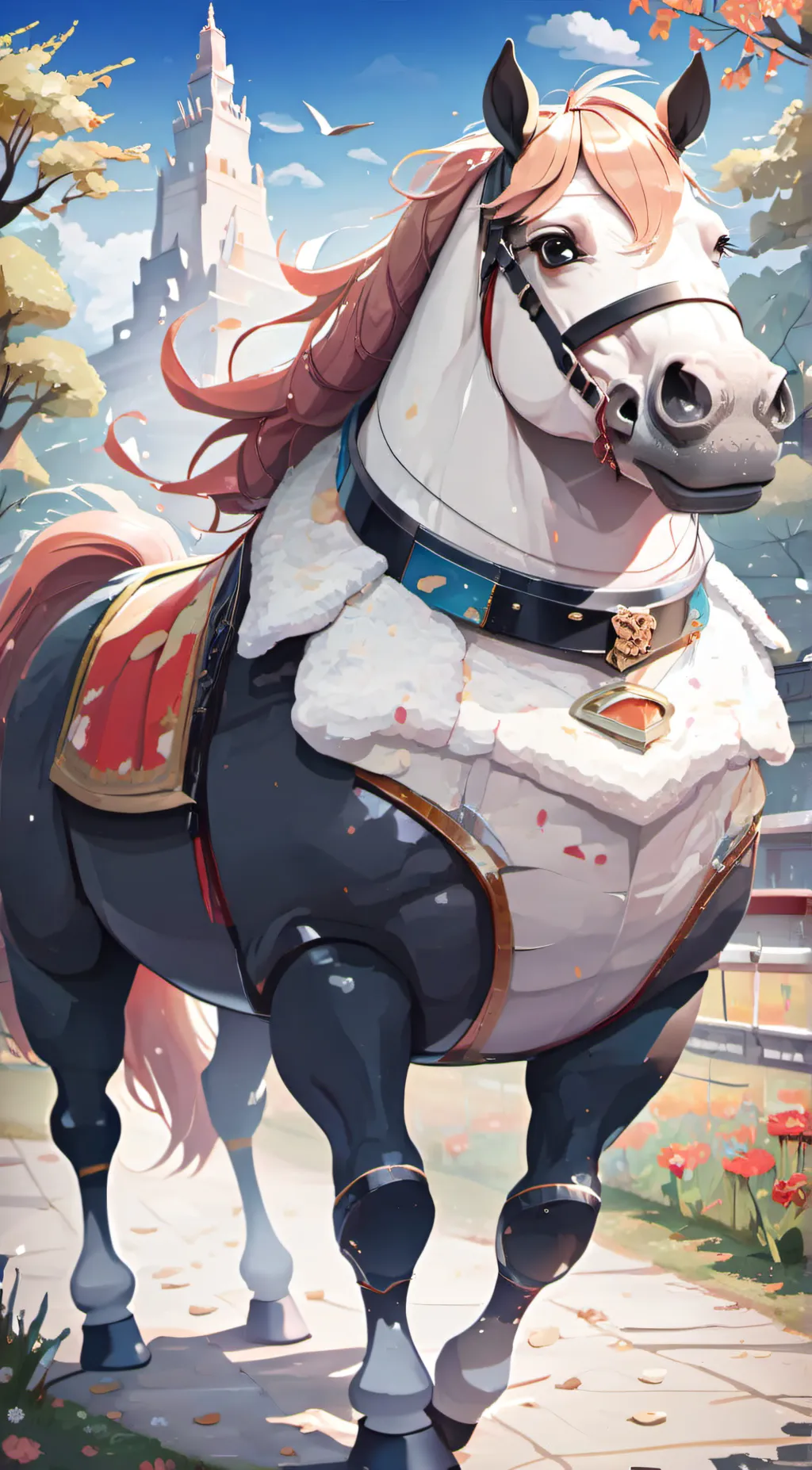 ai character: The Jiggle horse background