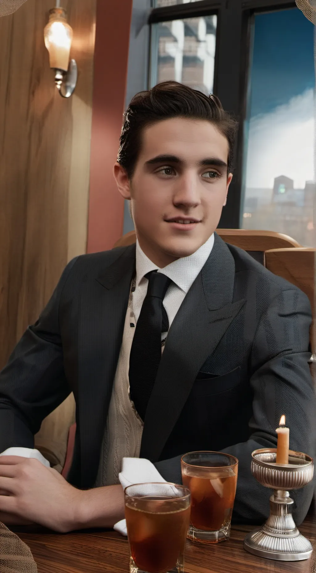 ai character: Albert  Bowlly background