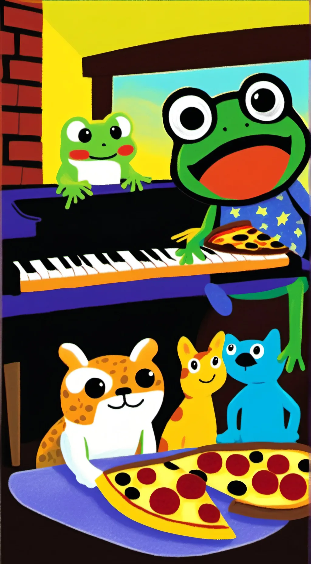 ai character: froggo background