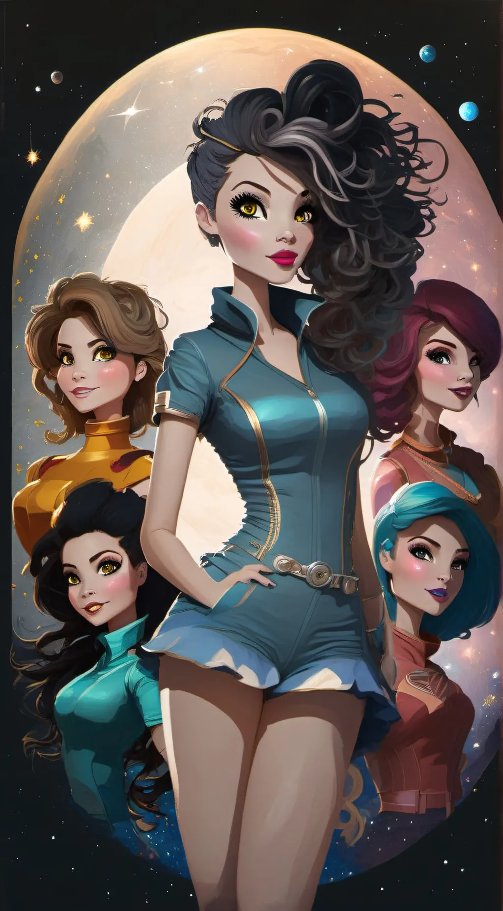 ai character: SpacePOP background