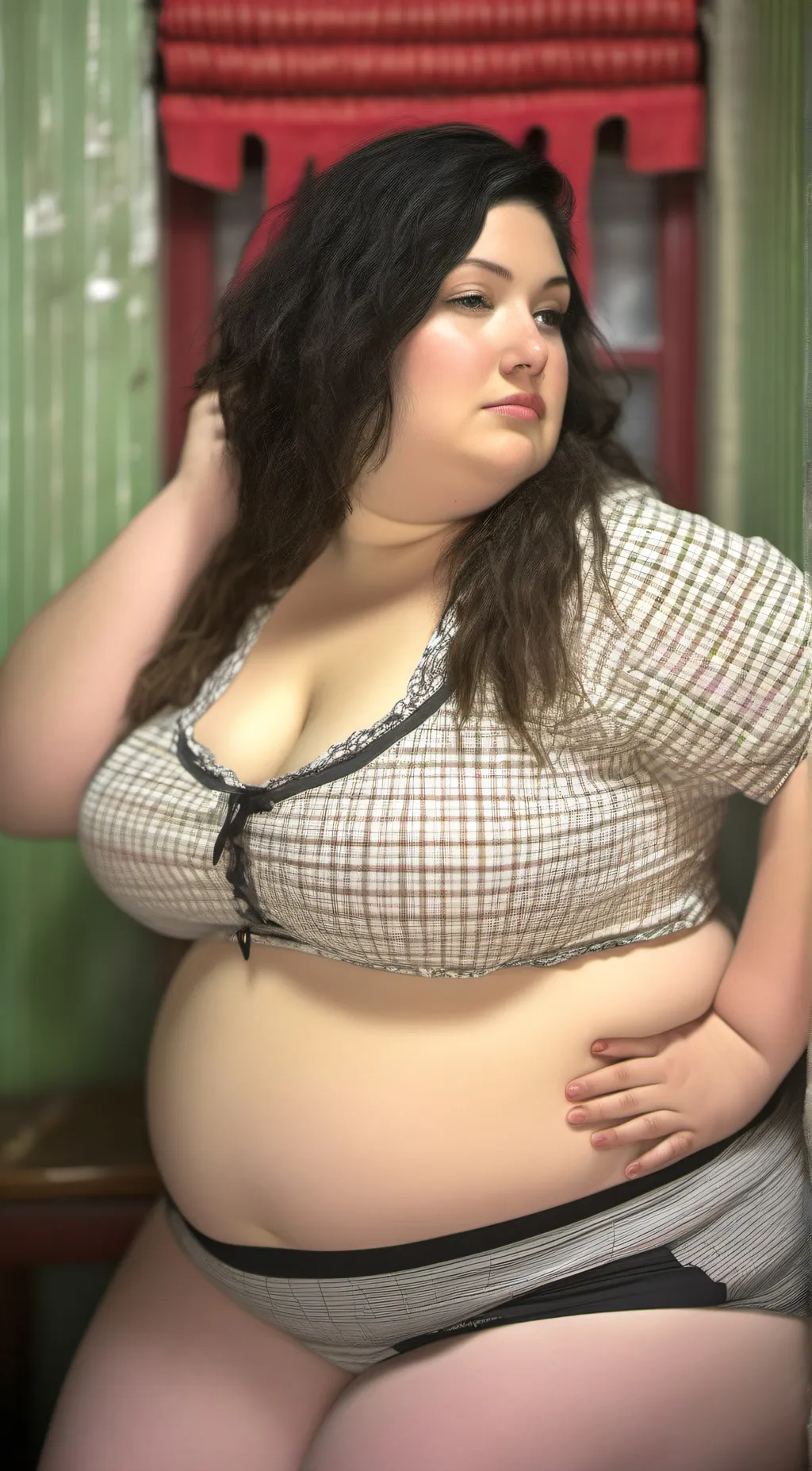 ai character: Feedee lisa background