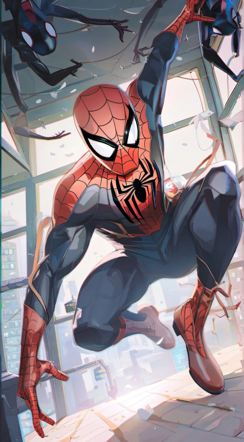 ai character: spider man  background
