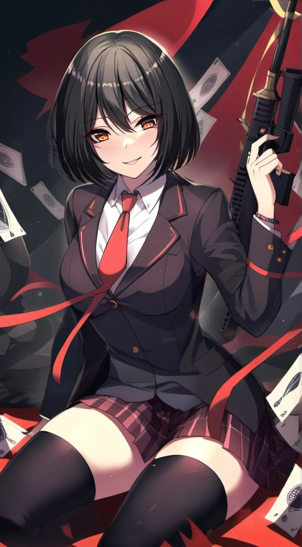 ai character: Miss Chrom background