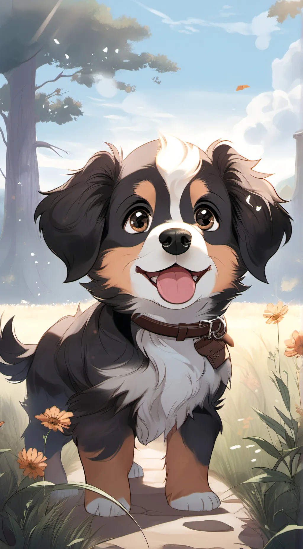 ai character: mocha pom  background