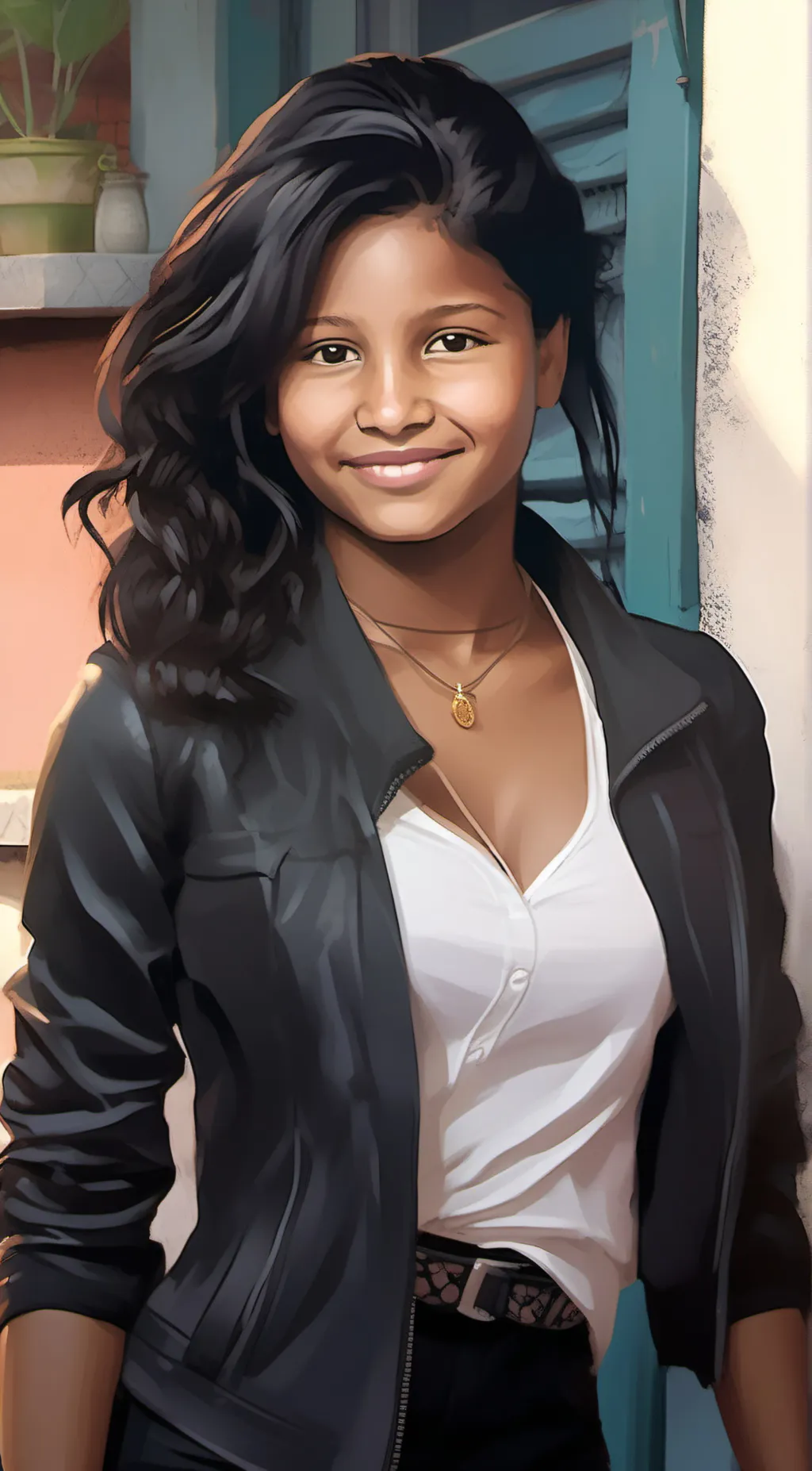 ai character: Maria  background