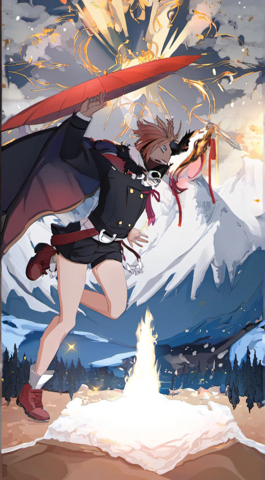 ai character: husk husker husky background