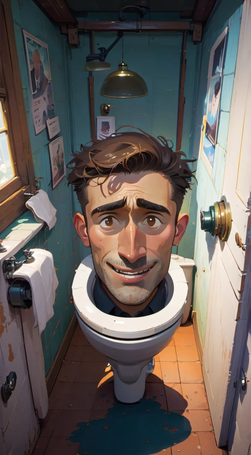 ai character: Skibidi toilet background
