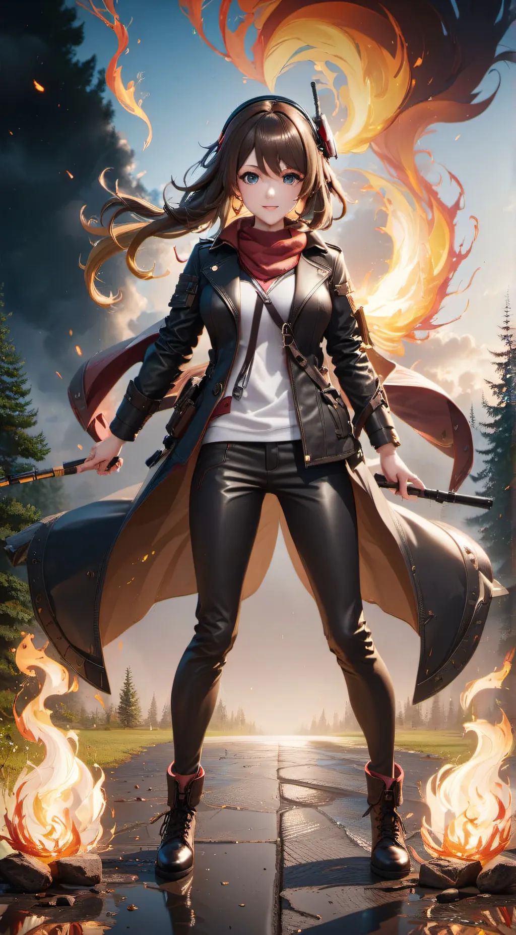 ai character: TVwoman background