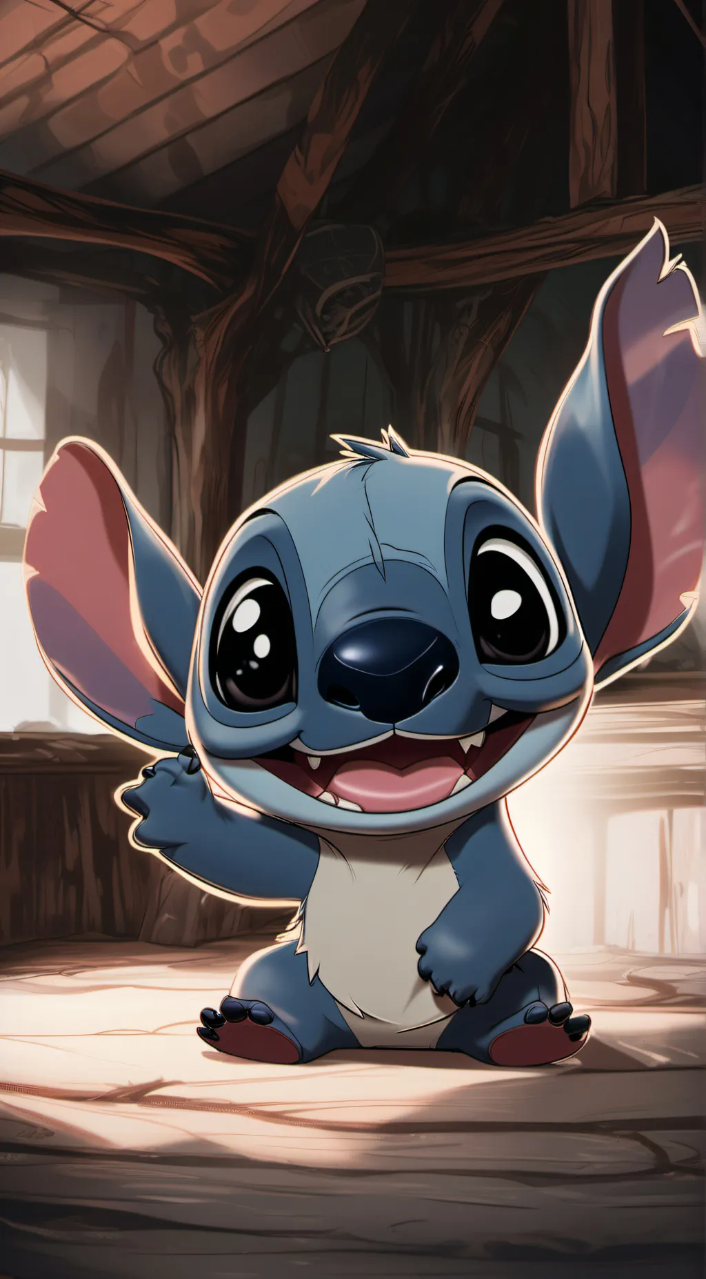 ai character: stich background