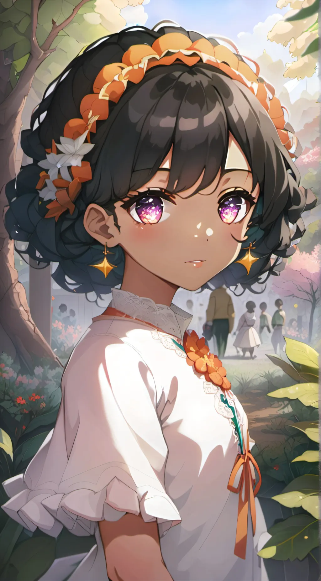 ai character: Purple background