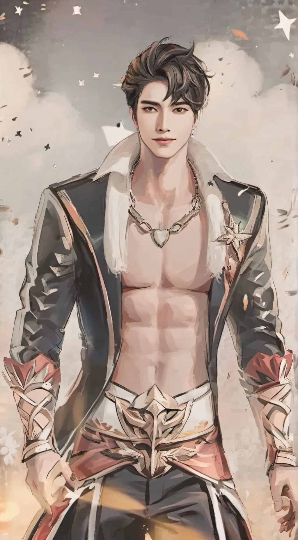 ai character: a super star background