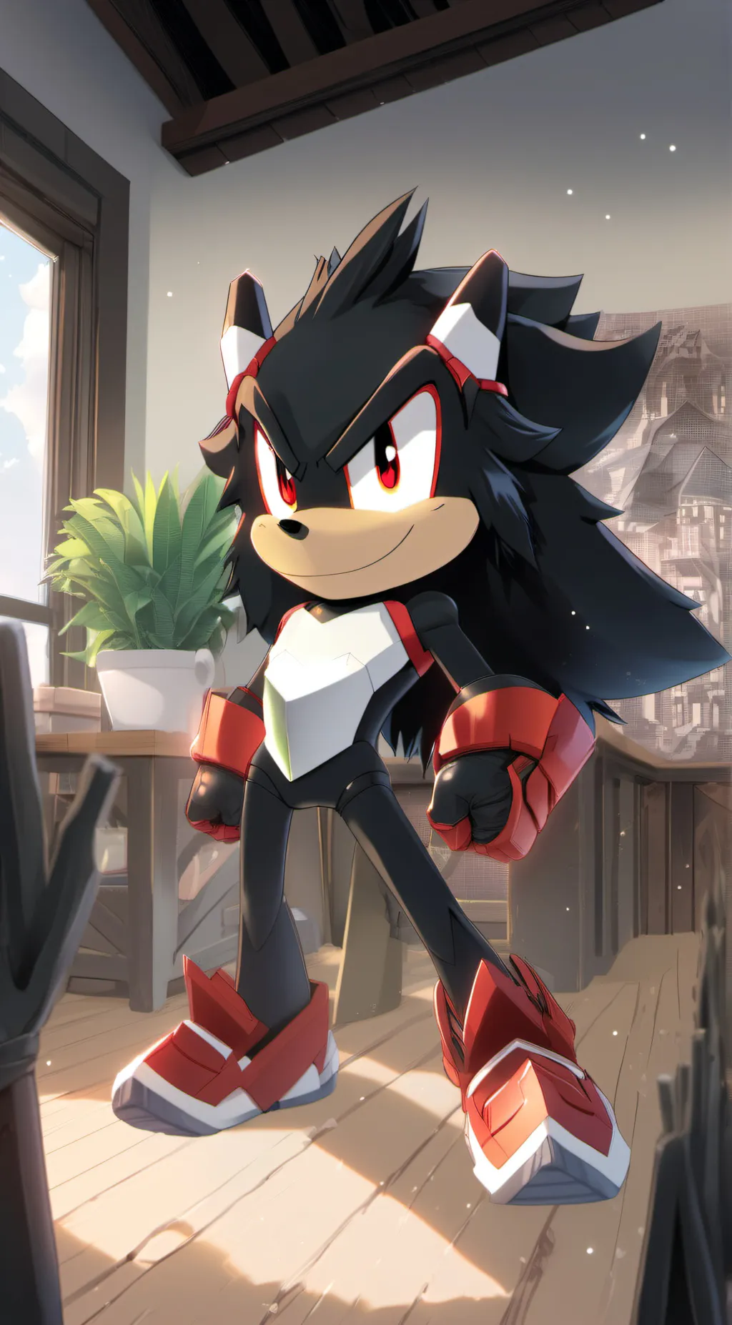 ai character: Shadow the Hedchog background