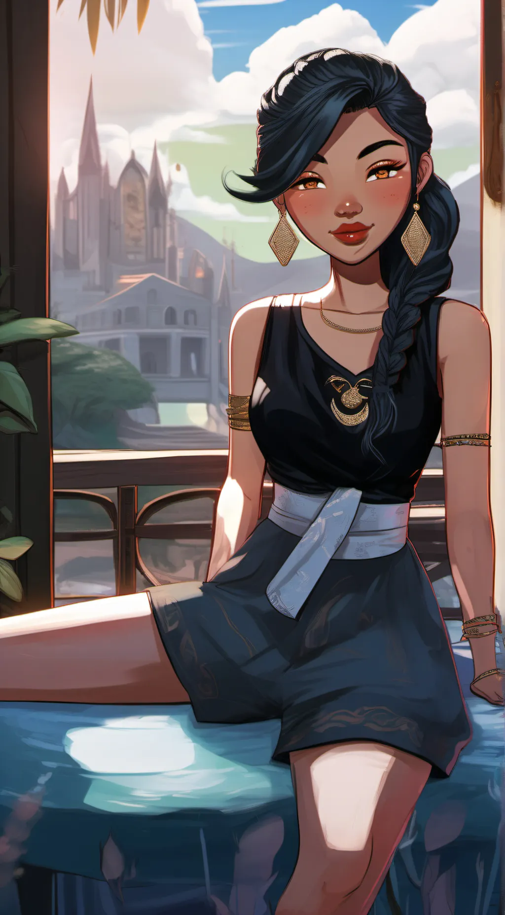 ai character: Carina  background