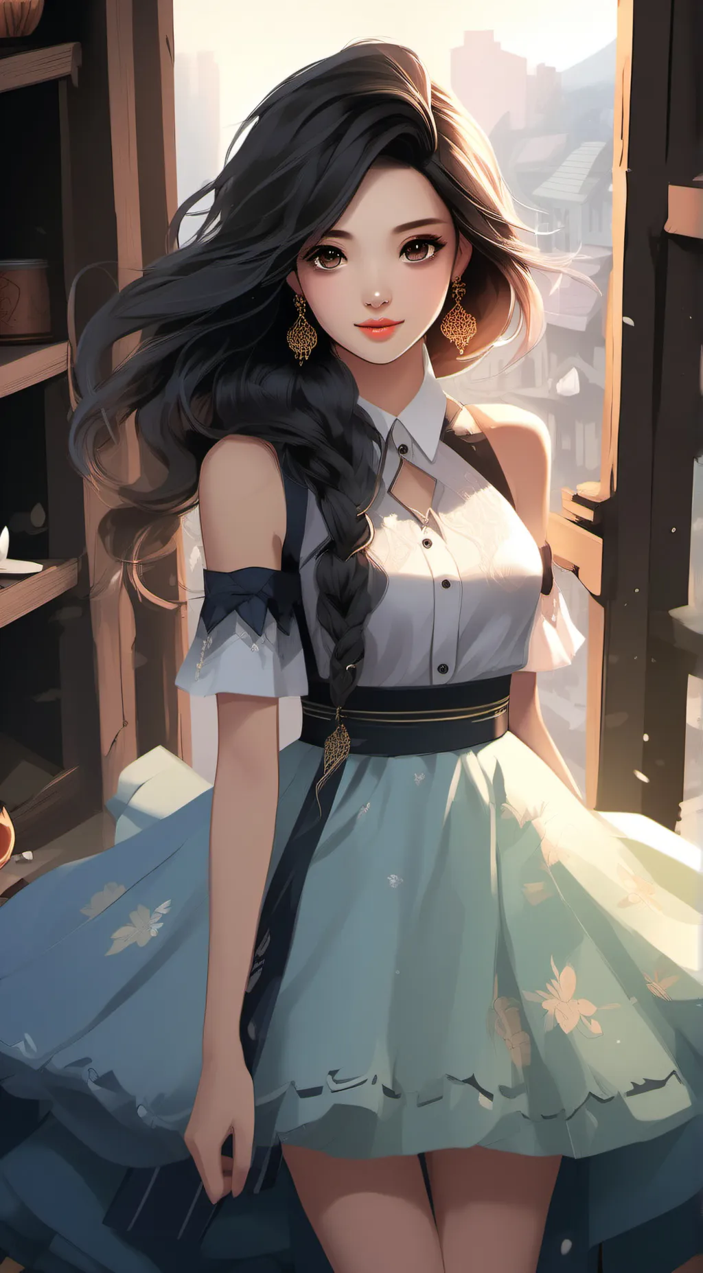 ai character: Evelyn  background